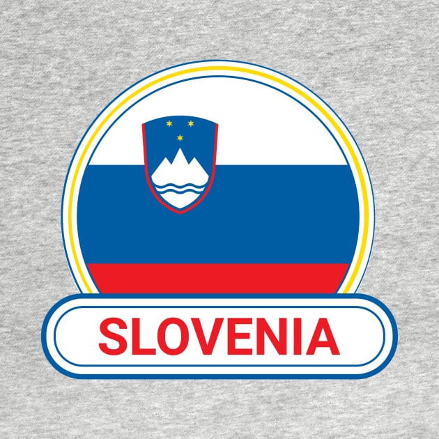 Slovenia Country Badge - Slovenia Flag by Yesteeyear